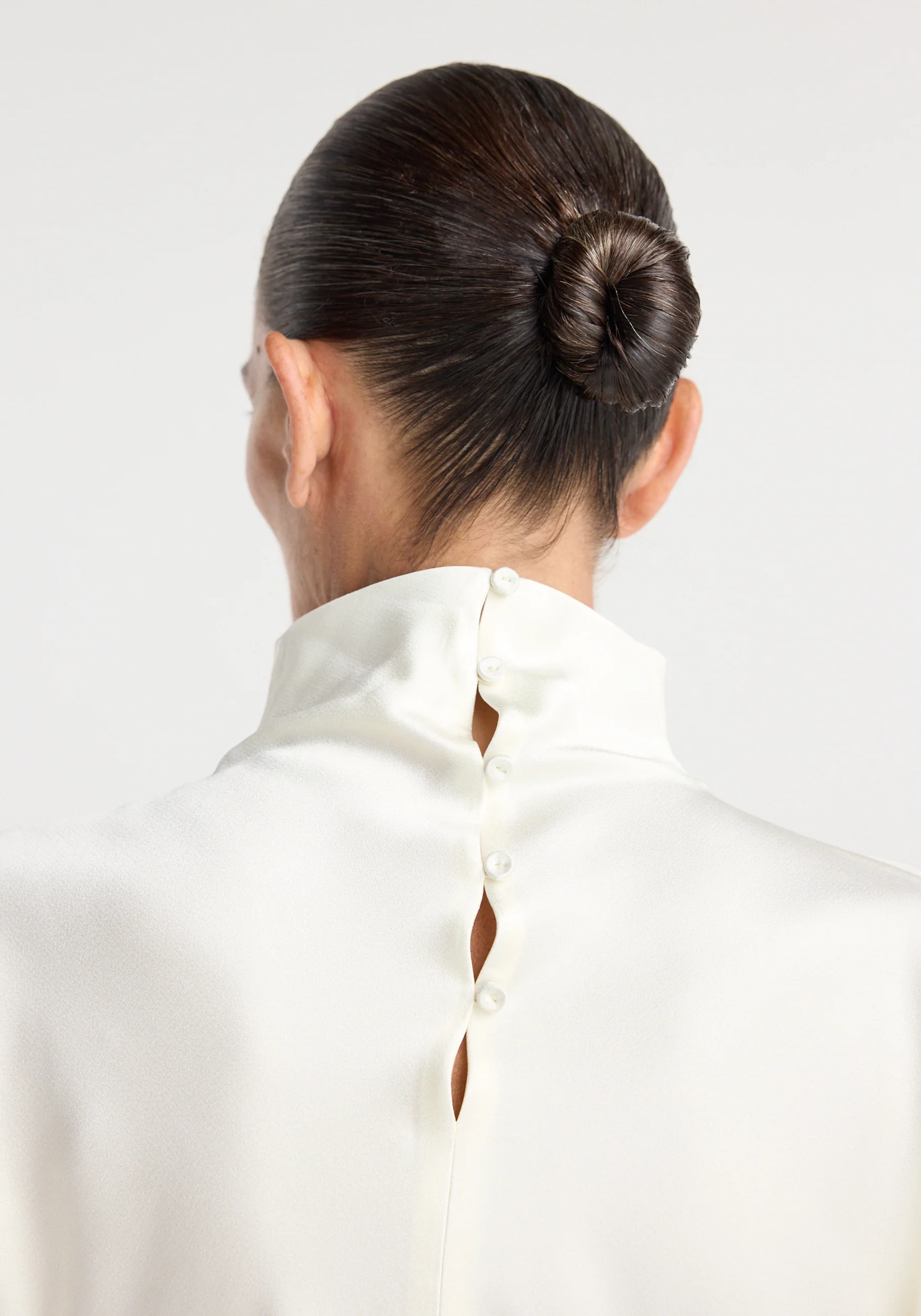 Satin waisted top | cream - Image 4