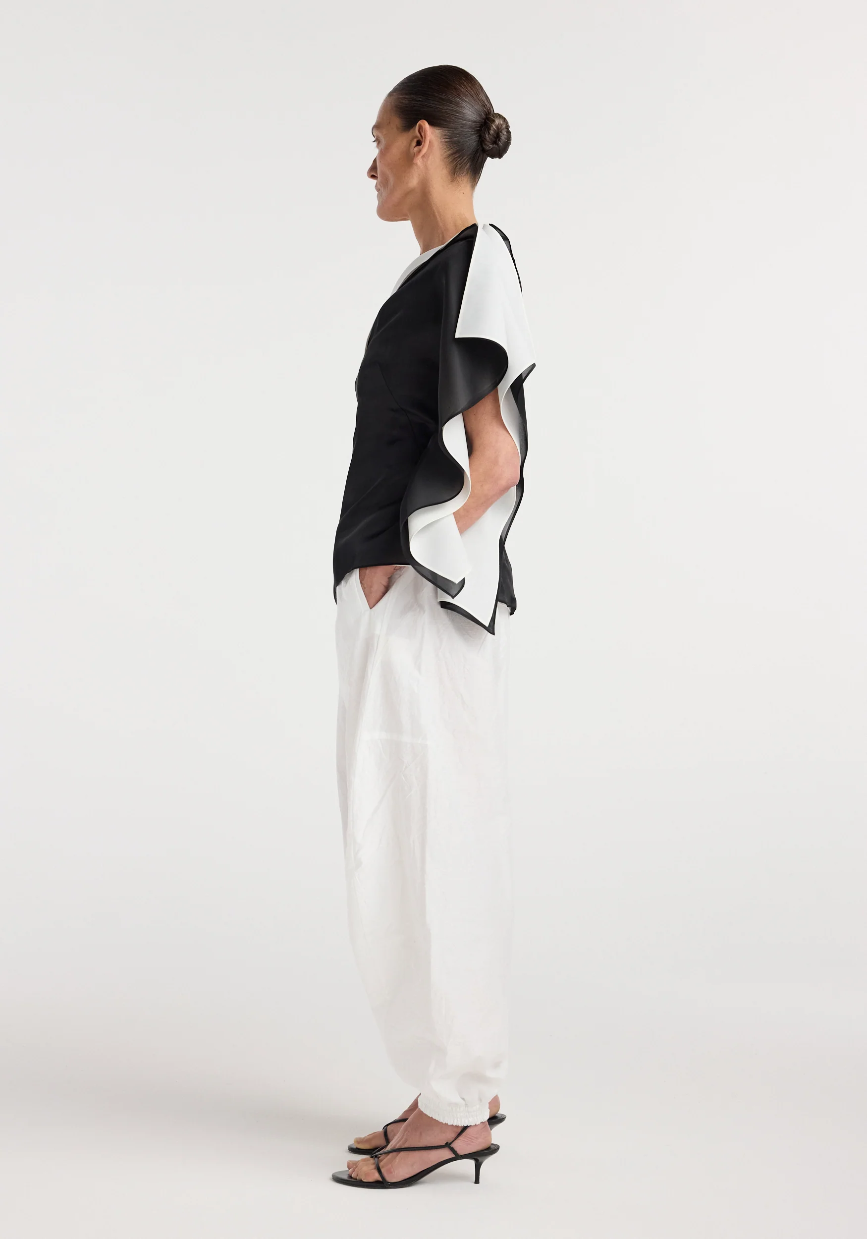Sculptural double layered top | black - Image 3