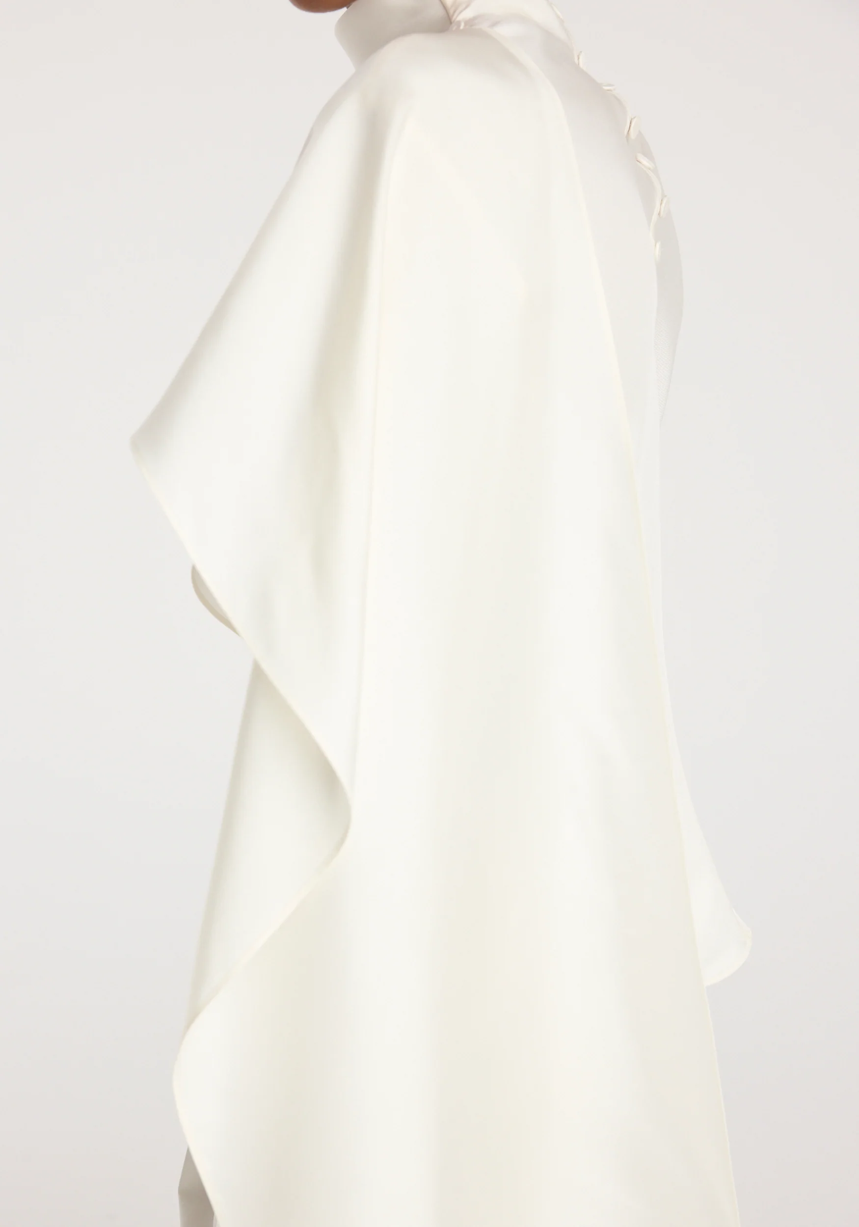 Silk foulard top | cream - Image 5