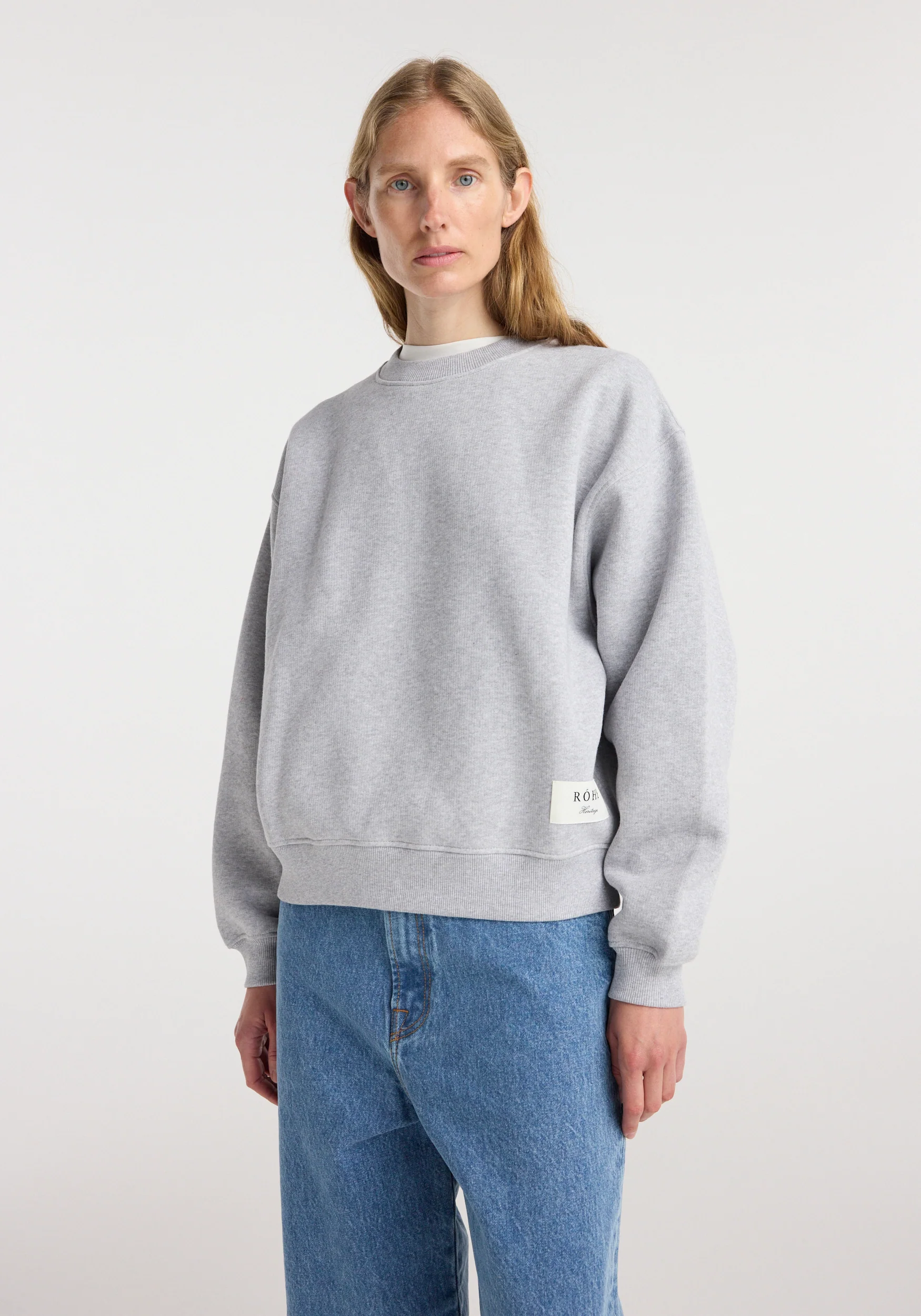 Sweatshirt | mid grey melange - Image 3