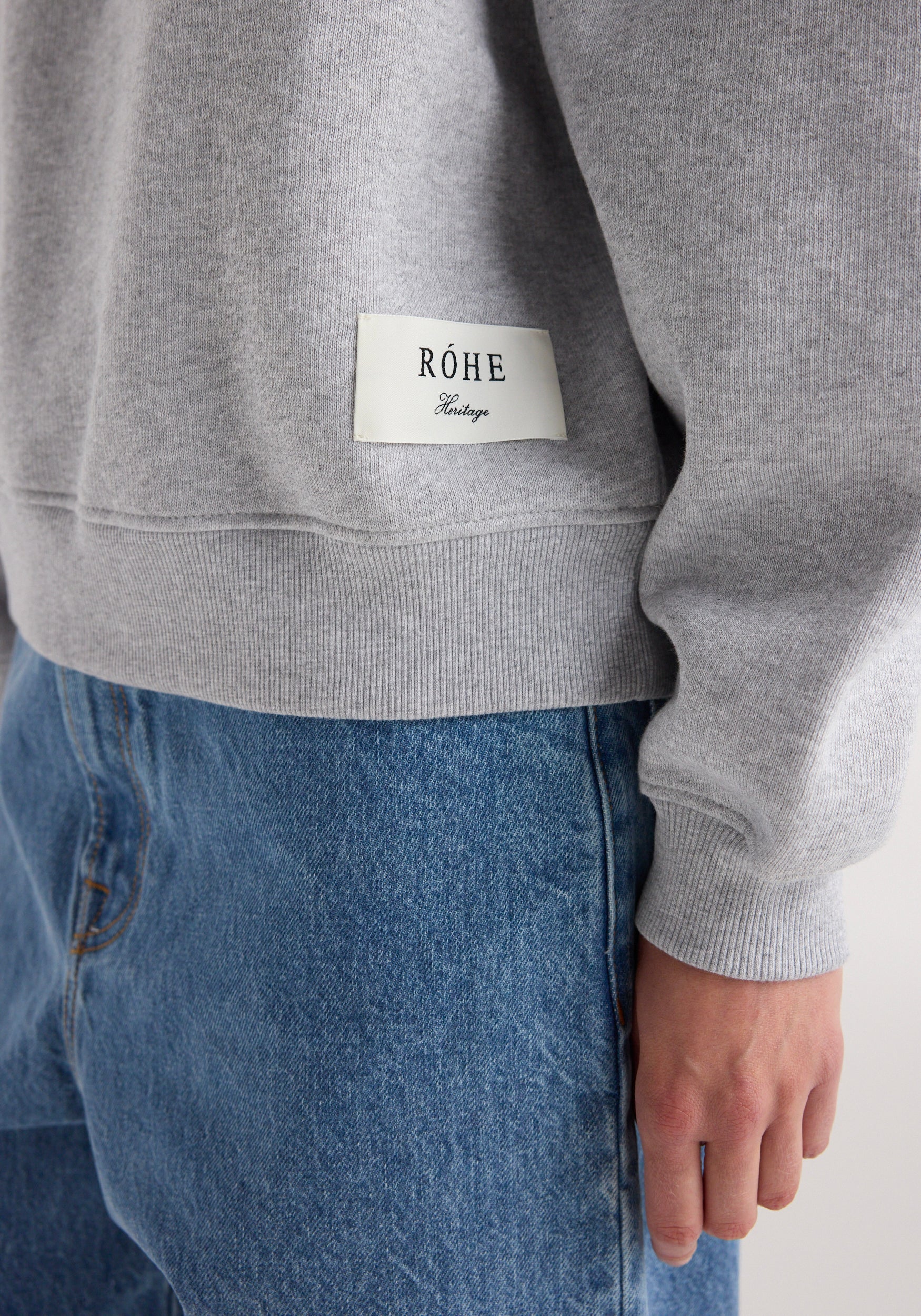 Sweatshirt | mid grey melange - Image 5