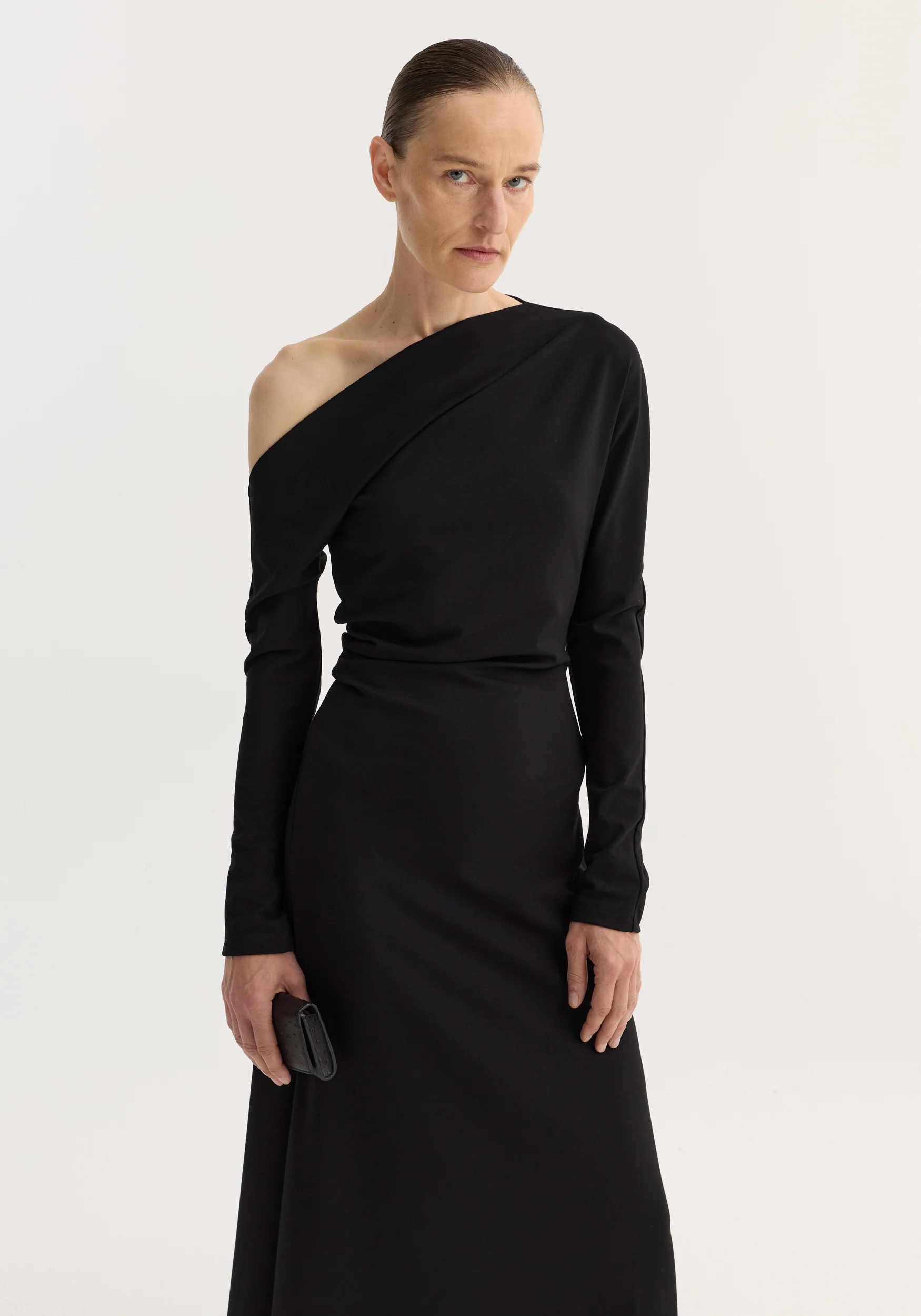 Twisted jersey dress | black - Image 3
