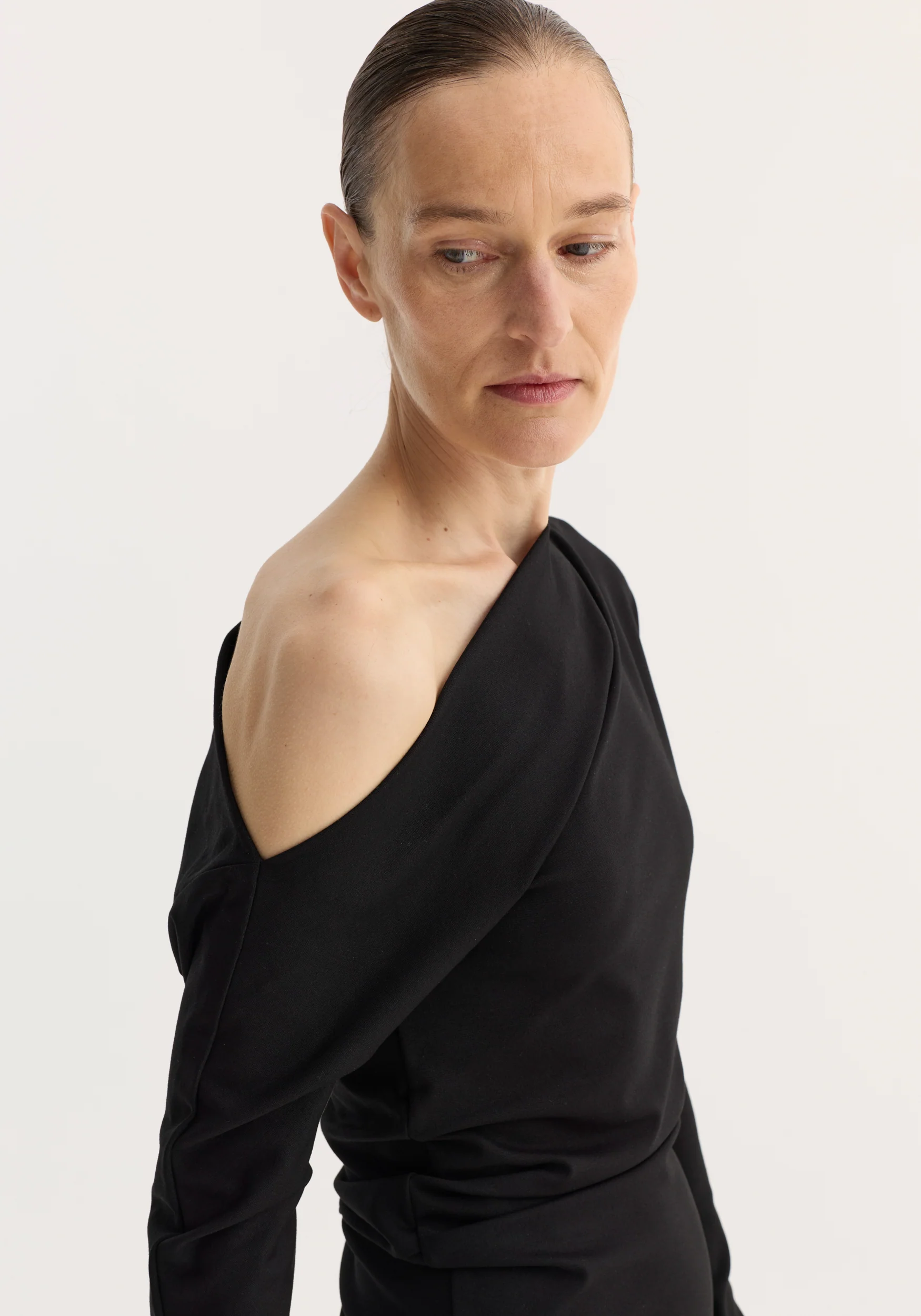 Twisted jersey dress | black - Image 4
