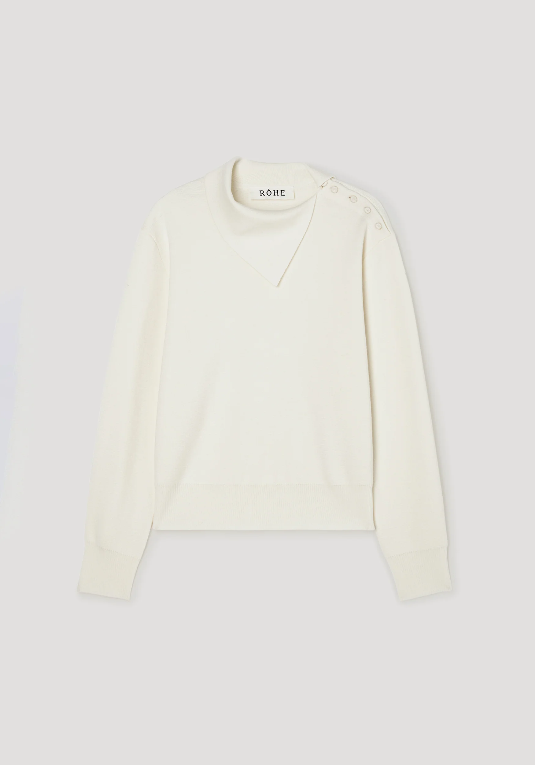 Uneven collar polo | off white - Image 6
