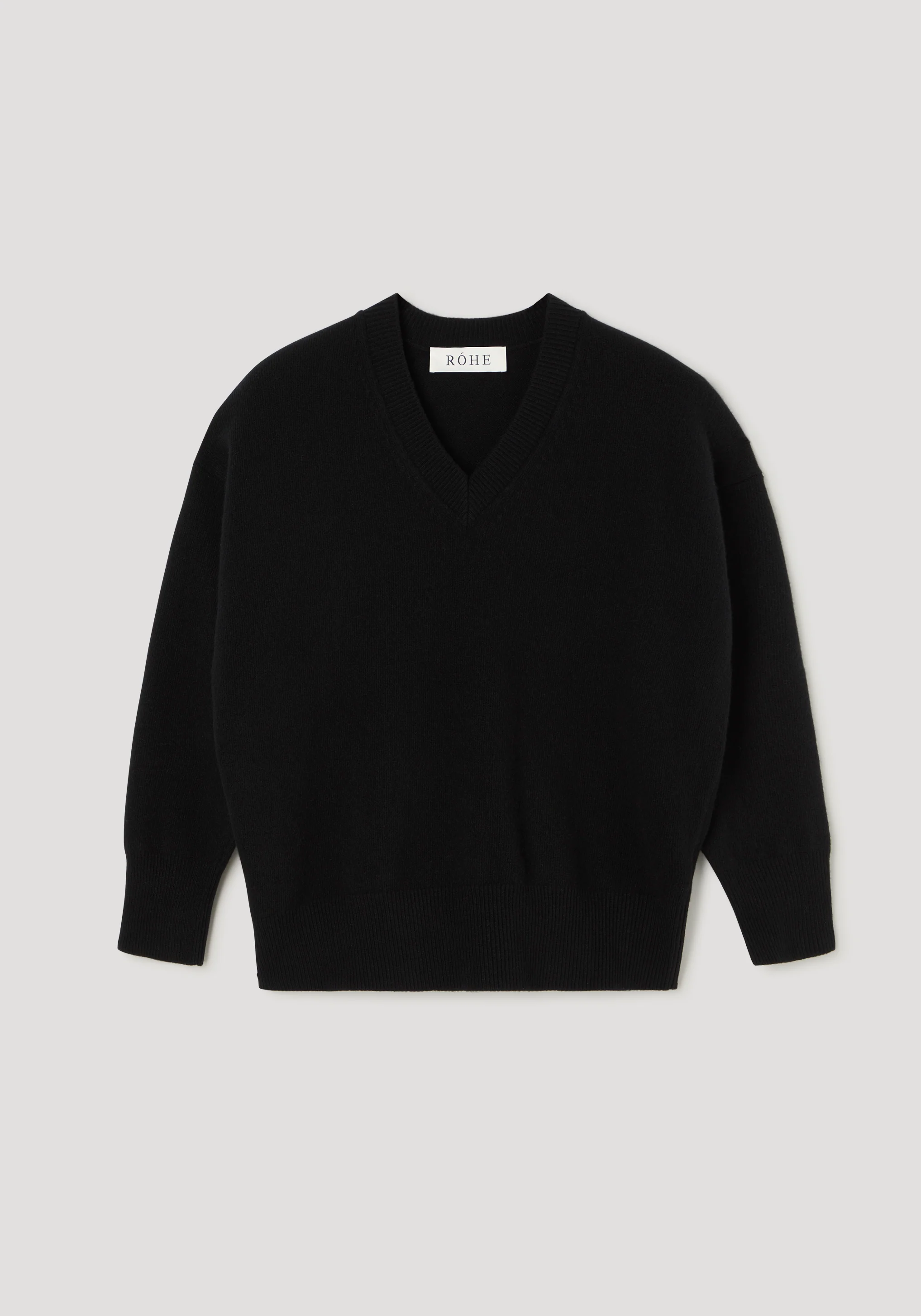 V-neck knitted jumper | black - Image 6
