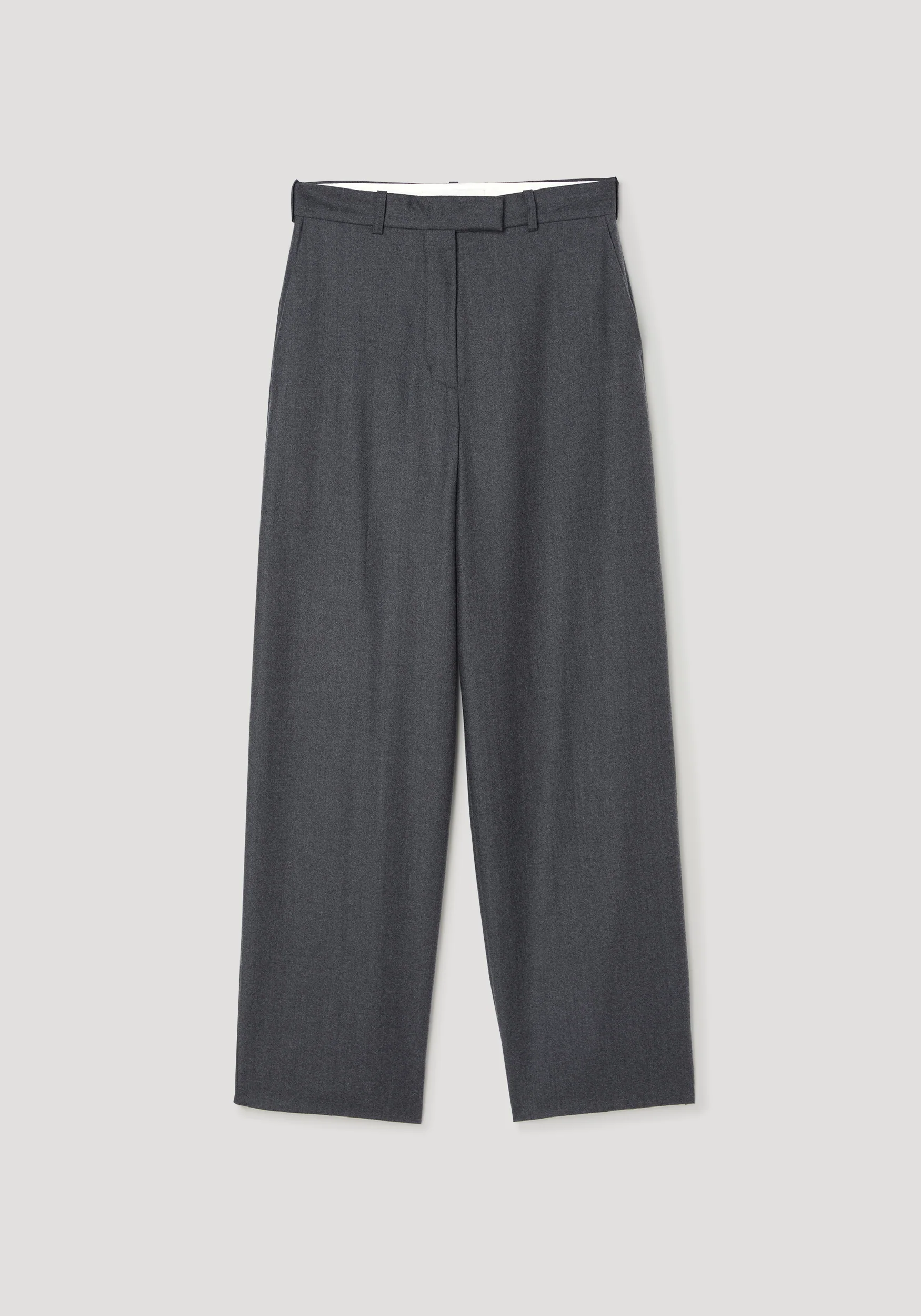 Wide leg trousers | dark grey melange - Image 6