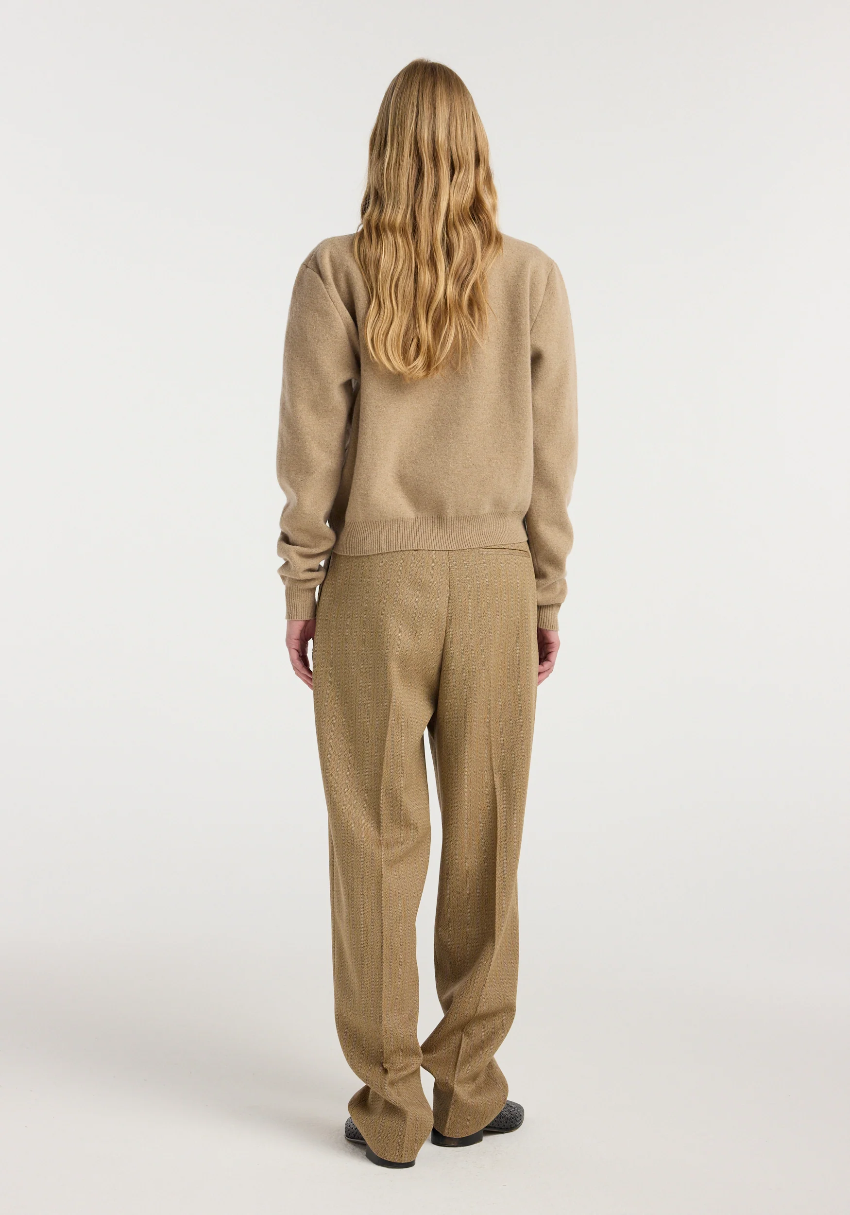 Zipped mouliné polo | camel - Image 4