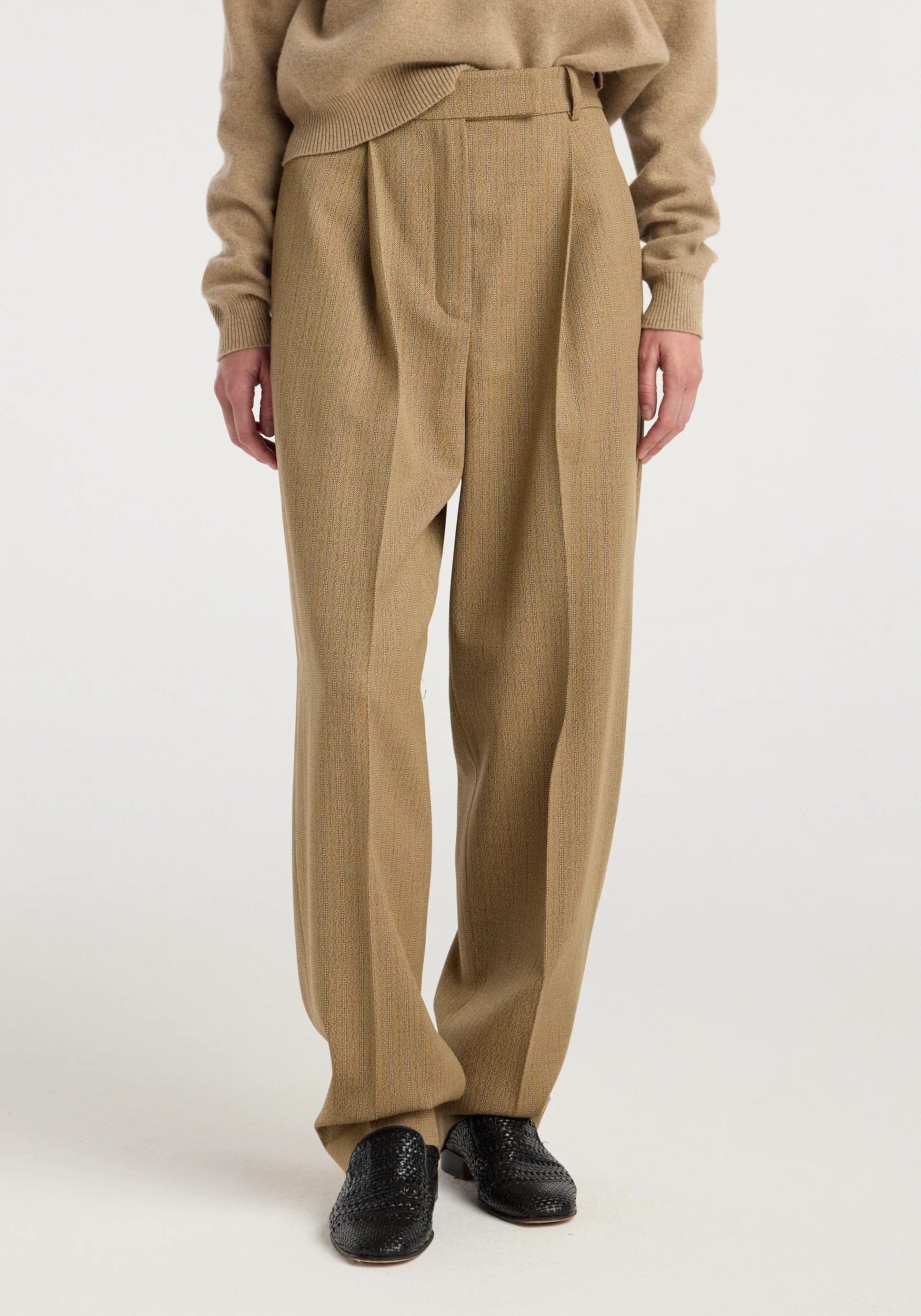 Zipped mouliné polo | camel - Image 6